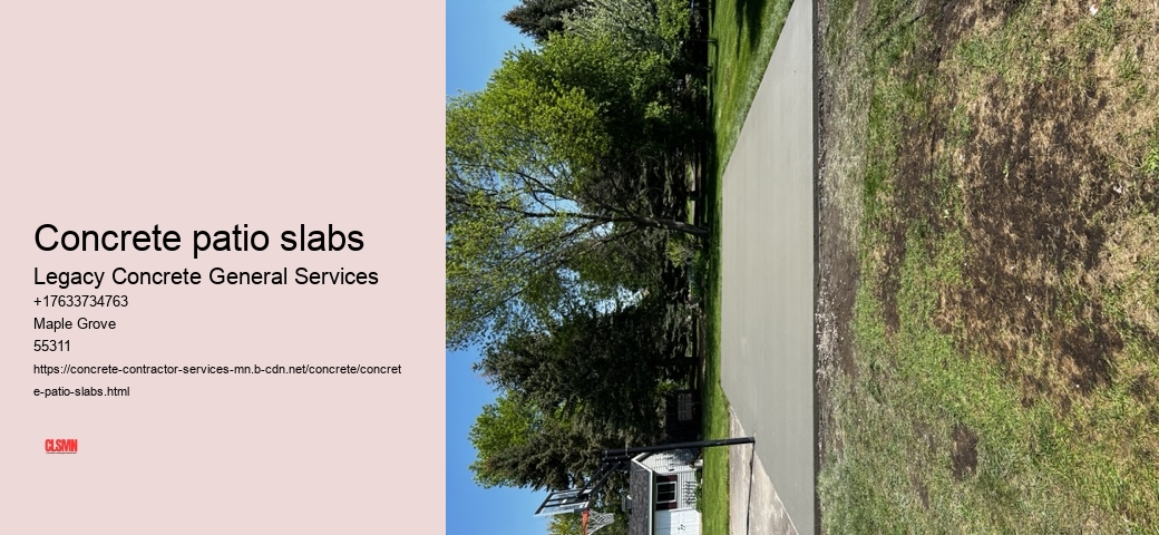 Concrete patio slabs