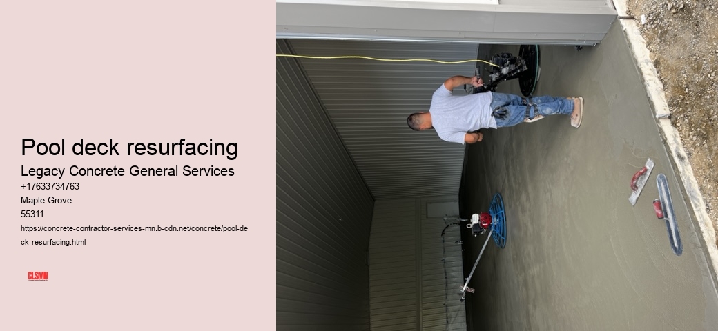 Pool deck resurfacing